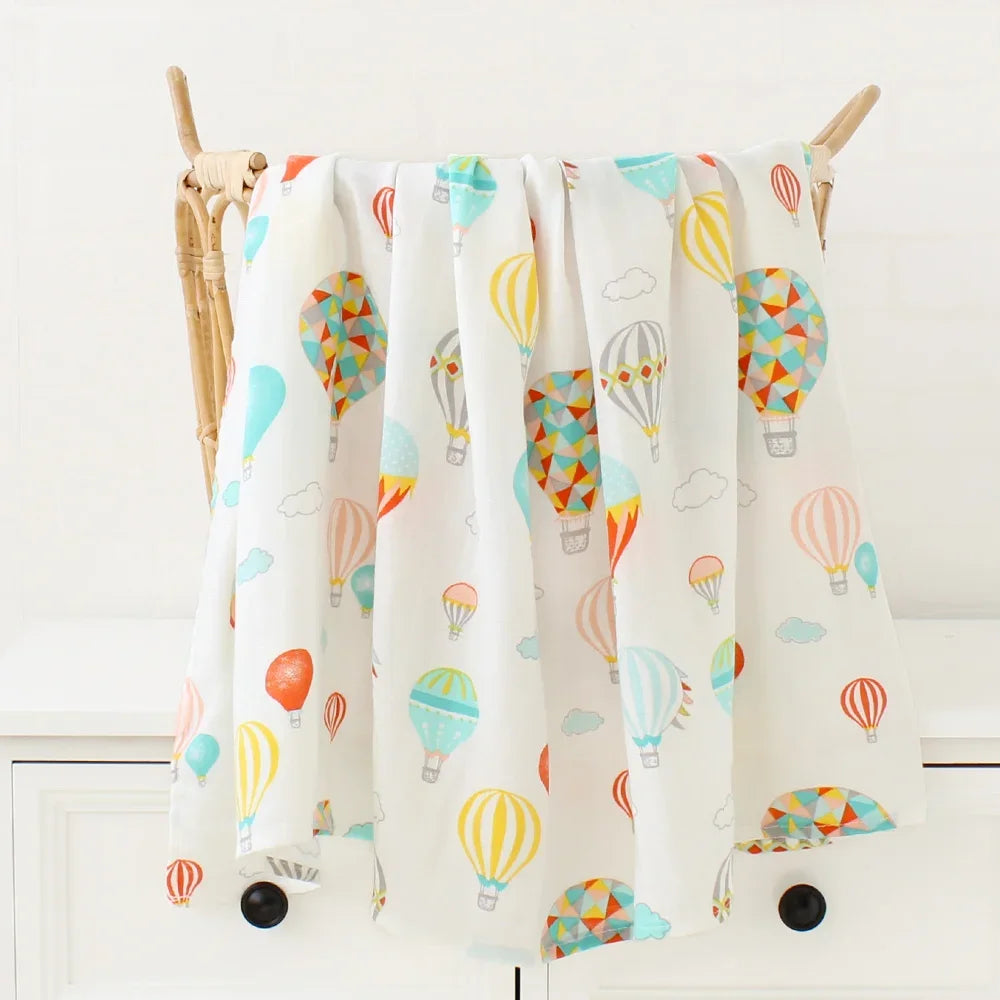 70% Bamboo+30% Cotton Muslin Swaddles Baby Blankets Newborn Bedding Blanket Feeding Cover Flower Baby Blanket Diaper