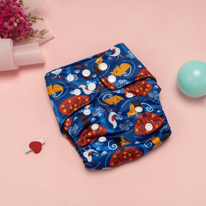 Newborn Diapers Washable Reusable Waterproof Diaper for Newborns 0-3 Months Bamboo Charcoal Double Inner Gusset Baby Item