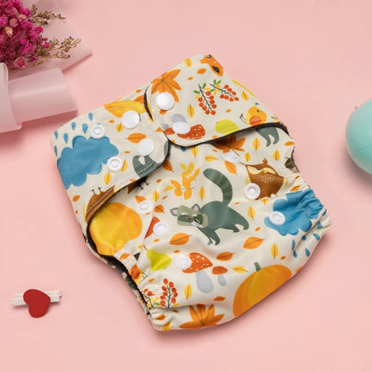 Newborn Diapers Washable Reusable Waterproof Diaper for Newborns 0-3 Months Bamboo Charcoal Double Inner Gusset Baby Item