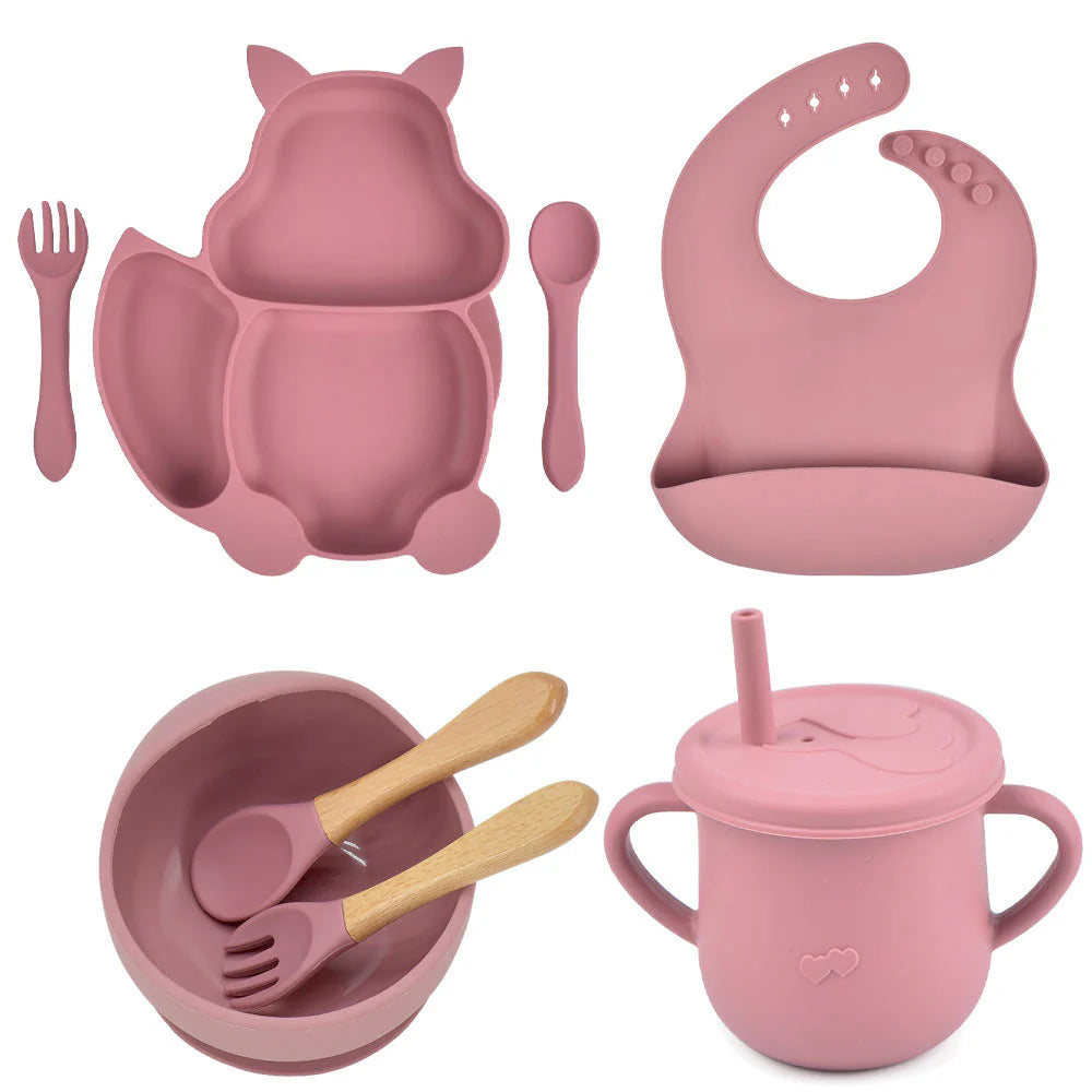 8 Pieces Feeding/Food Silicone Non-Slip Set for Babies