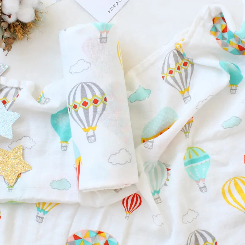 Baby Blankets Newborn Bamboo Cotton Soft Muslin Swaddle Blanket for Newborn Girl and Boy Baby Bath Towel