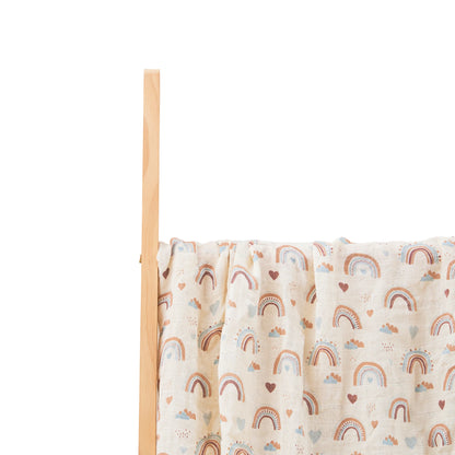 Happy Flute 1Pc 120*110CM Muslin Blanket Newborn Cotton Baby Swaddle Towel Baby Warp Bath Towel Cotton 70%Bamboo+30%Cotton