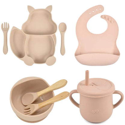 8 Pieces Feeding/Food Silicone Non-Slip Set for Babies