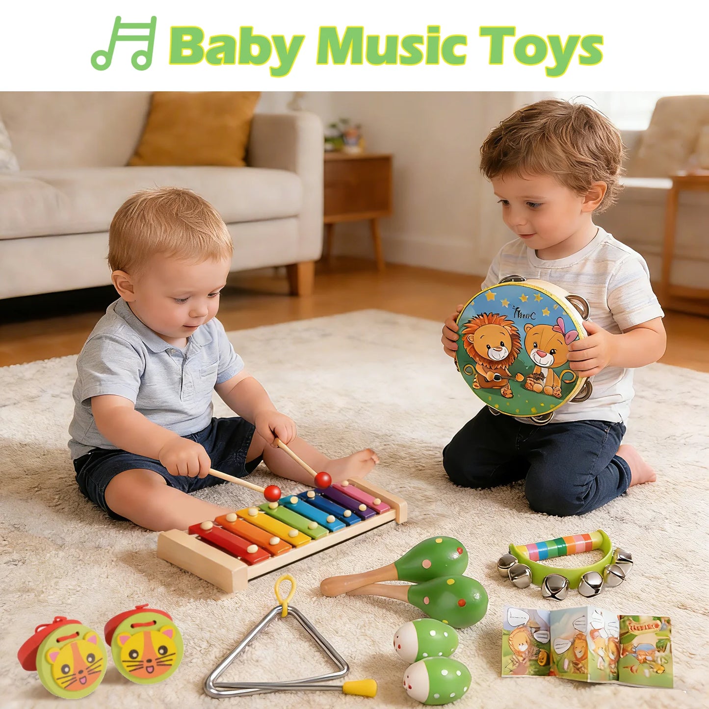 Baby Music Toys Child Educational Wooden Musical Instruments for Kids Birthday Toddler Toy