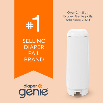 Diaper Pail Easy Roll Refill with 30 Bags, Holds up to 1410 Newborn Diapers