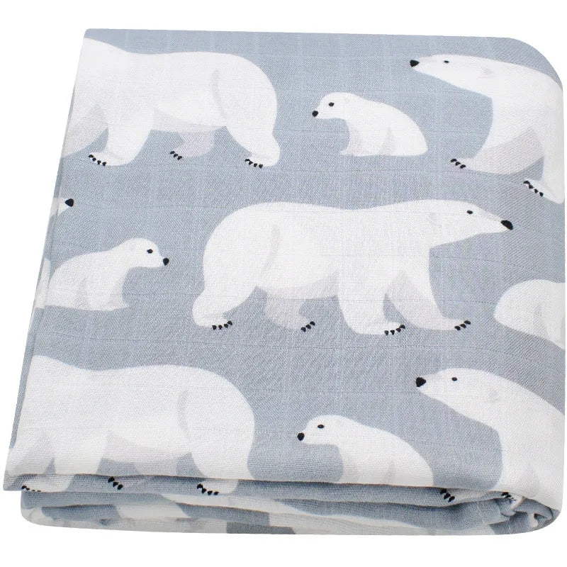 Baby Blankets Newborn Bamboo Cotton Soft Muslin Swaddle Blanket for Newborn Girl and Boy Baby Bath Towel