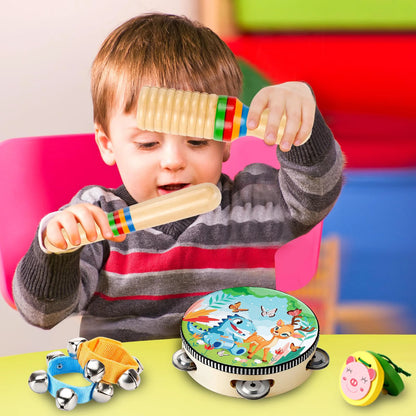 Wooden Percussion Xylophone Music Kit for Toddlers - Educational Musical Instruments for Children