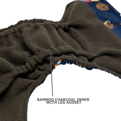 Newborn Diapers Washable Reusable Waterproof Diaper for Newborns 0-3 Months Bamboo Charcoal Double Inner Gusset Baby Item