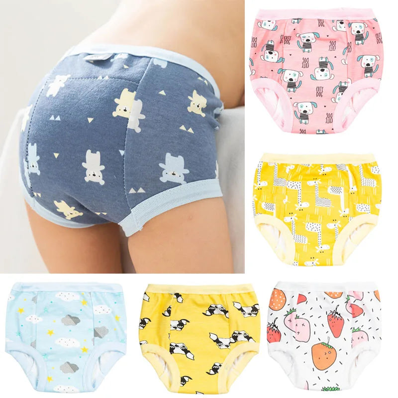 6 Layers Baby Elinfant 2 Size Diapers for Swimming Absorbent Ecological Diapers Reusable Training Panties Happy Flute Newborn