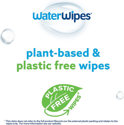 Waterwipes Plastic-Free Original Baby Wipes, 99.9% Water Based Wipes, Unscented