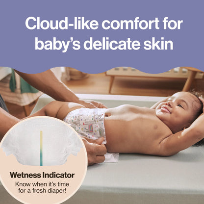 ® Clean Conscious Baby Diapers Size Newborn (<10 Lbs), Hypoallergenic and Plant Based, 48 Count