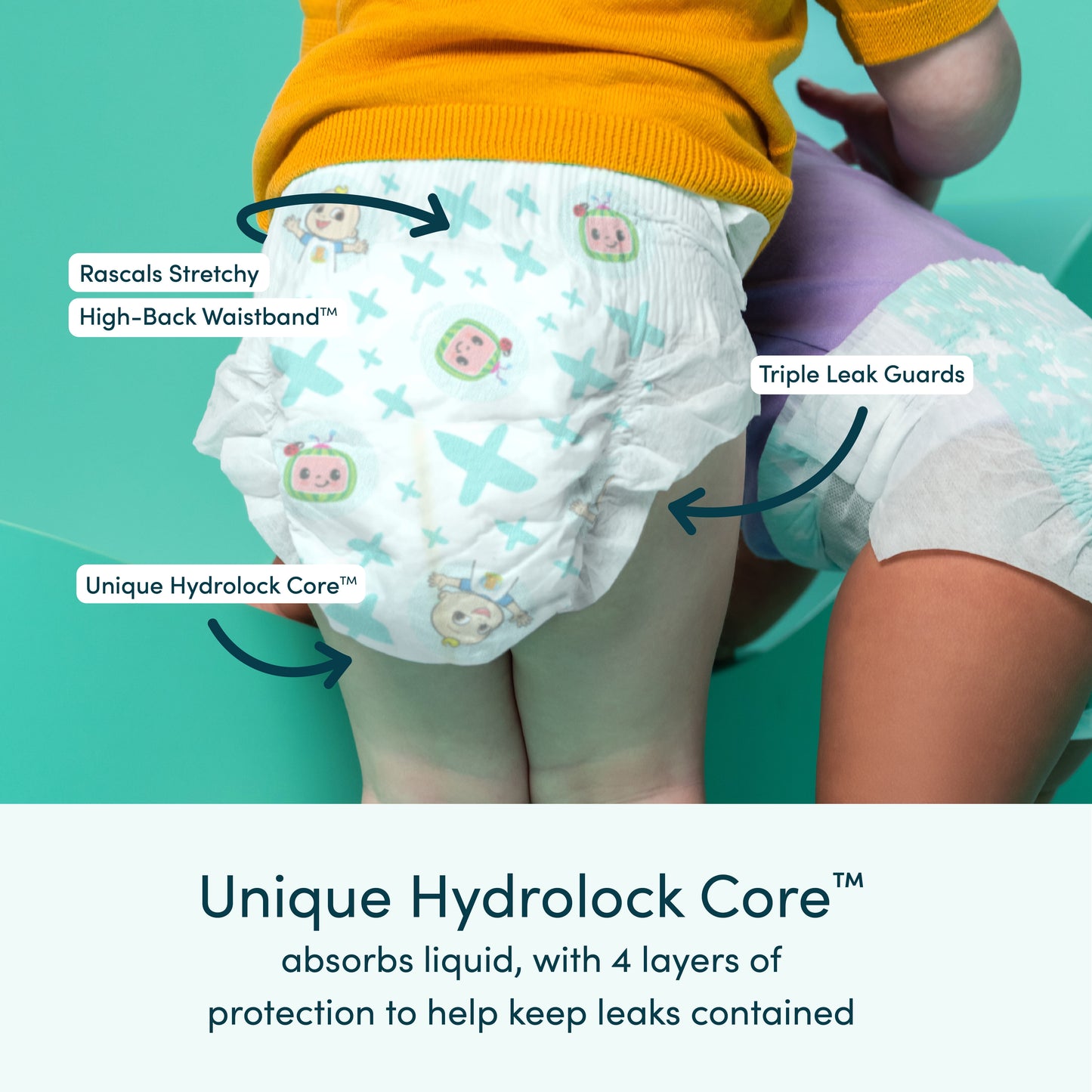 Premium Absorbent Baby Diapers Size 5, 64 Count