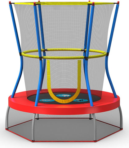 Compact Trampoline with Safety Enclosure Net