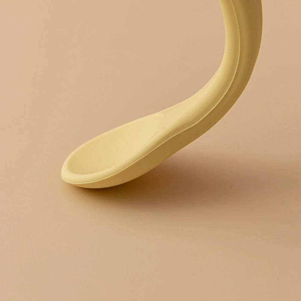 Soft Silicone Kids Feeding Fork Spoon - 2 Pieces Set