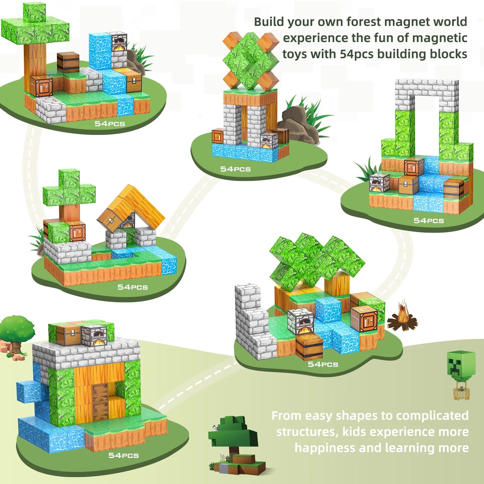 Magnetic Building Blocks - STEM Educational Toy for Children Ages 4-13, Ideal Gift for Boys and Girls, Fidget and Sensory Play