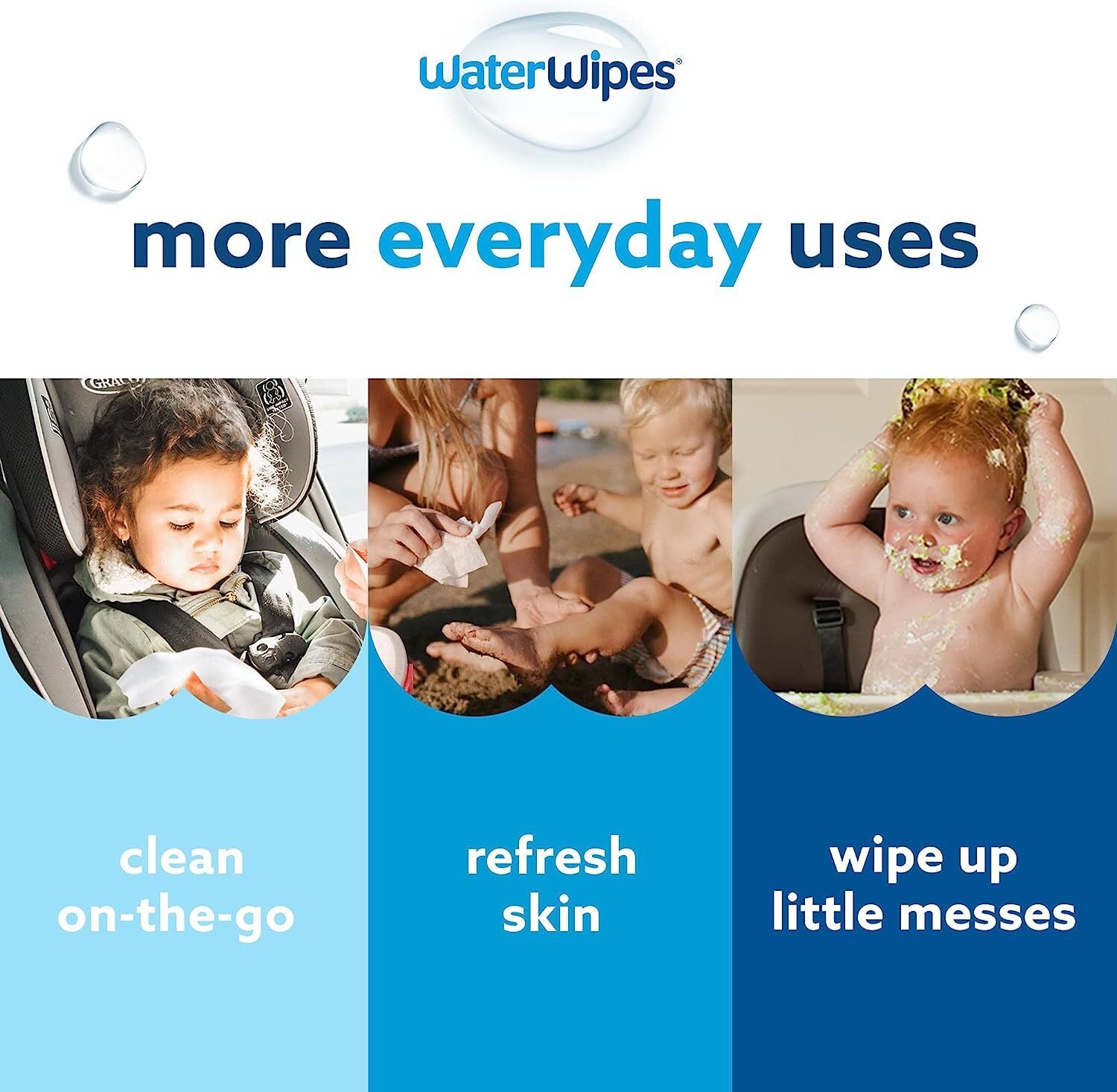 Waterwipes Plastic-Free Original Baby Wipes, 99.9% Water Based Wipes, Unscented