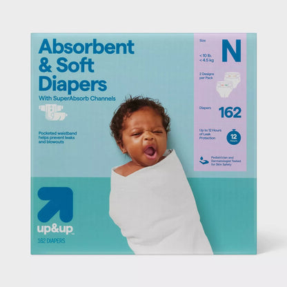Disposable Diapers - Up&Up (Select Size and Count)