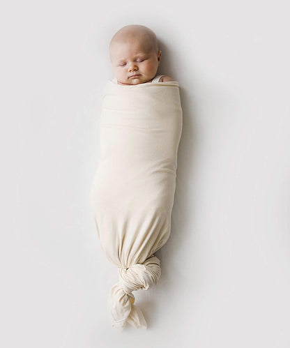 Swaddle | Organic Cotton Swaddle Blanket, Soft Stretch, 47 X 47 Inches | Natural