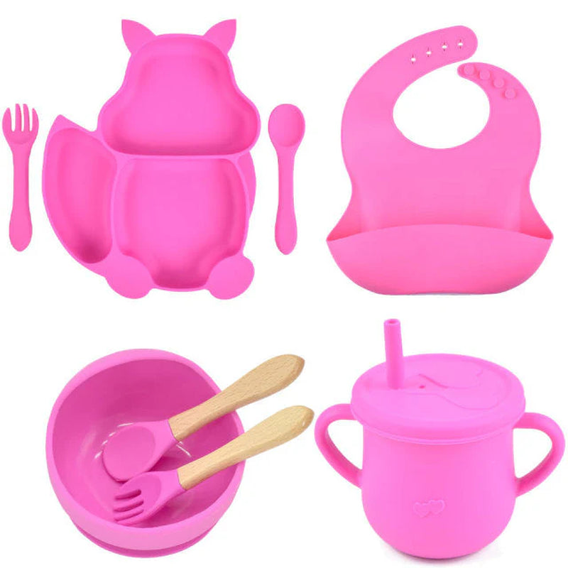 8 Pieces Feeding/Food Silicone Non-Slip Set for Babies