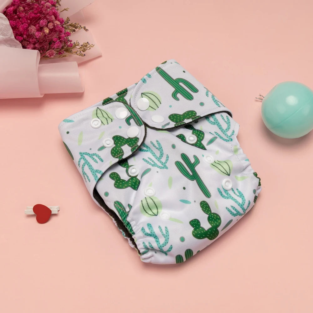 Newborn Diapers Washable Reusable Waterproof Diaper for Newborns 0-3 Months Bamboo Charcoal Double Inner Gusset Baby Item