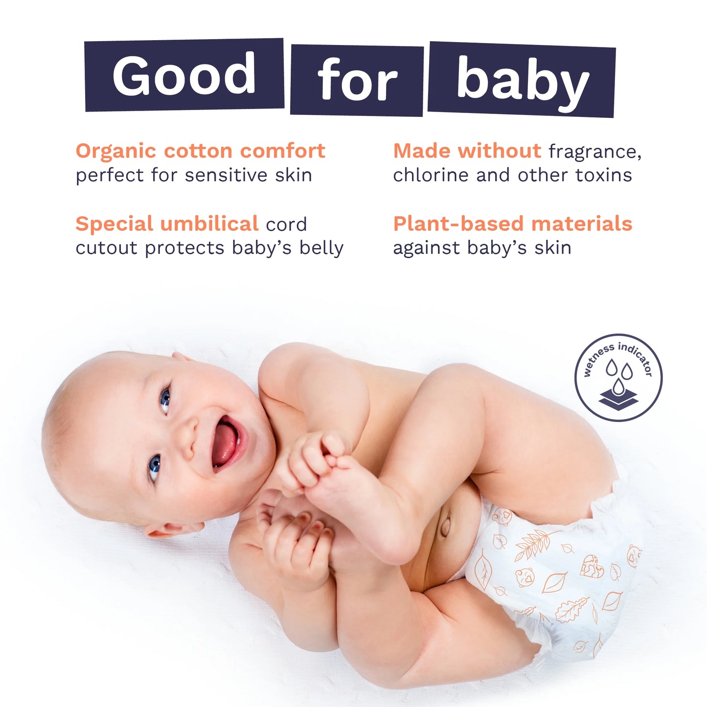 Sensitive Soft Sustainable Baby Diapers Size 2, 29 Count (Choose Your Size and Count)