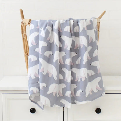 70% Bamboo+30% Cotton Muslin Swaddles Baby Blankets Newborn Bedding Blanket Feeding Cover Flower Baby Blanket Diaper