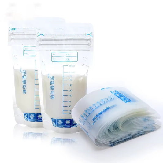 30Pcs 250Ml Milk Freezer Bags Mother Milk Baby Food Storage Breast Milk Storage Bag BPA Free Baby Safe Feeding Bags