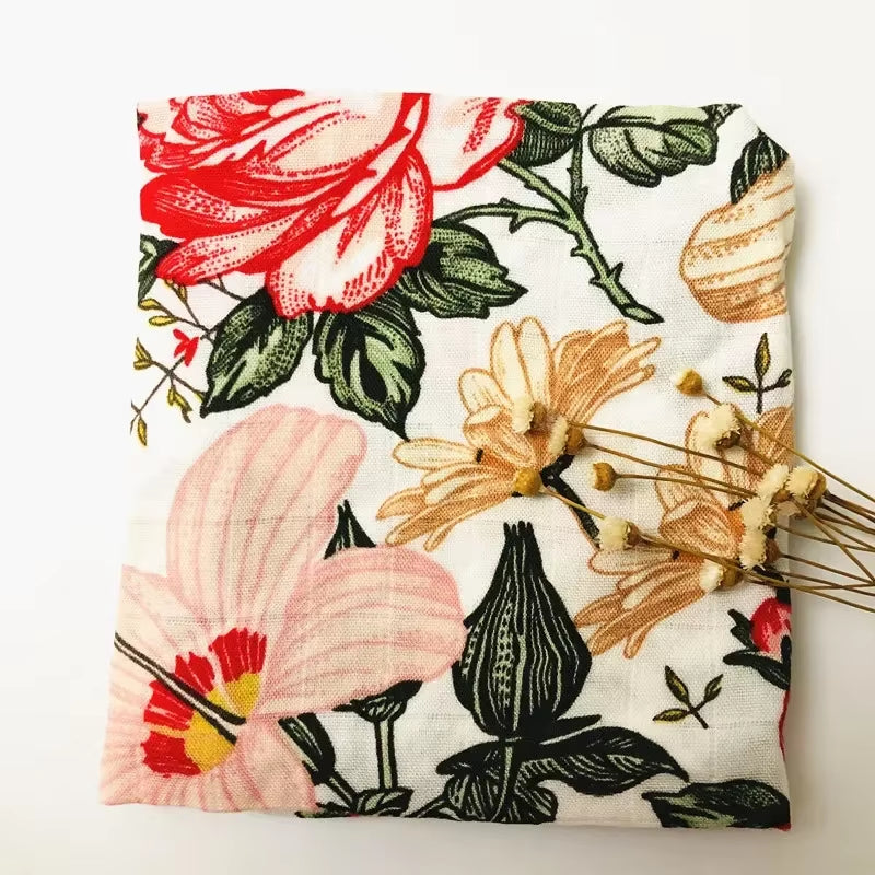 Newborn Organic Cotton Bamboo Baby Blanket Muslin Swaddle Wrap Feeding Burpy Towel Scraf Bibs Muslin Diaper Dropshipping