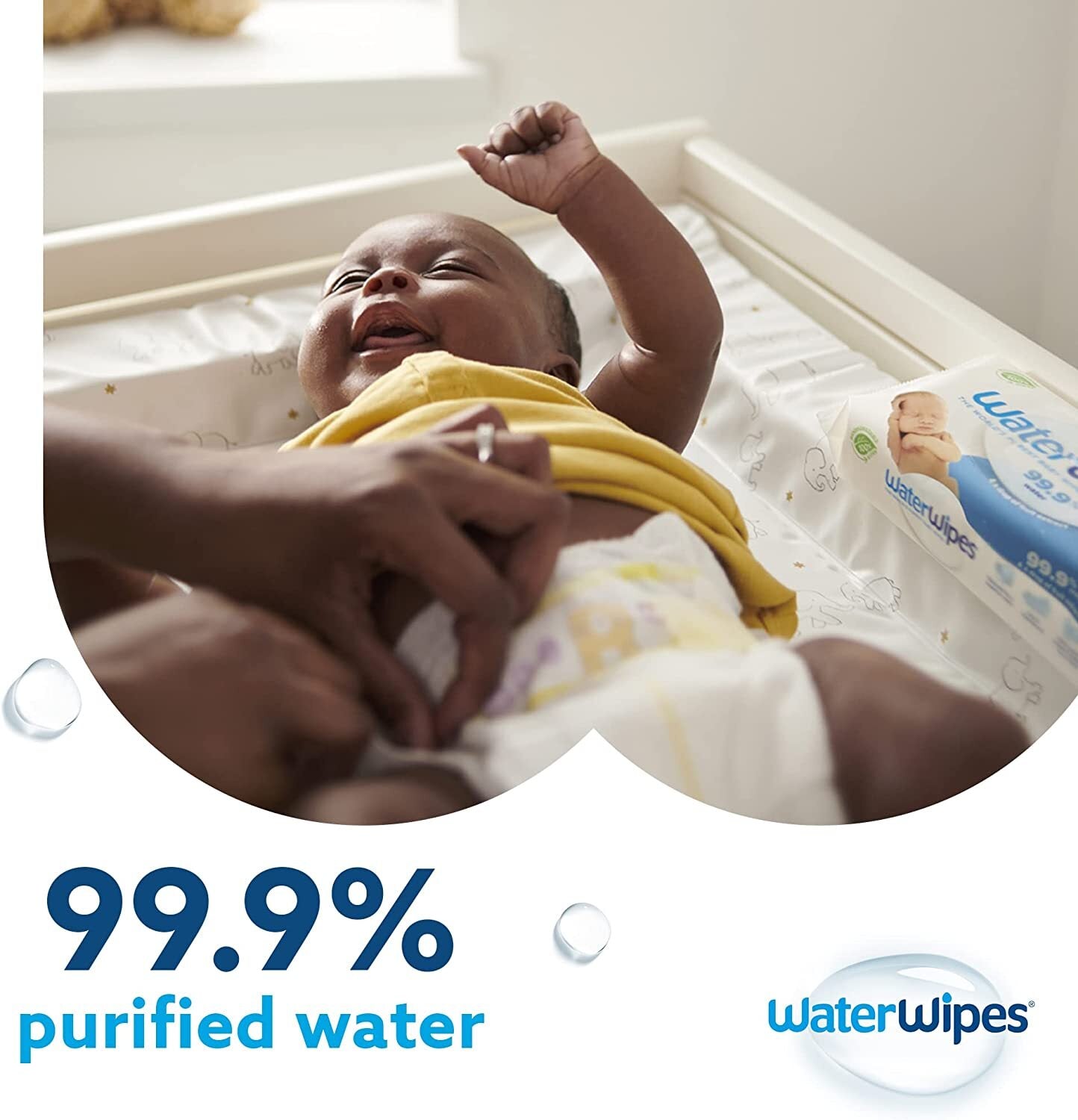 Waterwipes Plastic-Free Original Baby Wipes, 99.9% Water Based Wipes, Unscented