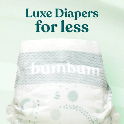 Bumbum Luxury Fragrance-Free Disposable Diapers - (Select Size and Count)
