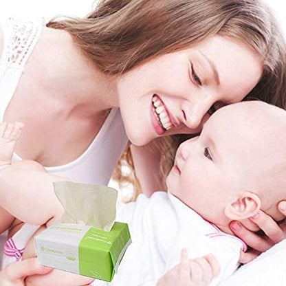 400-Count Unbleached Unscented Baby Wipes – Multi-Purpose Cotton Tissues