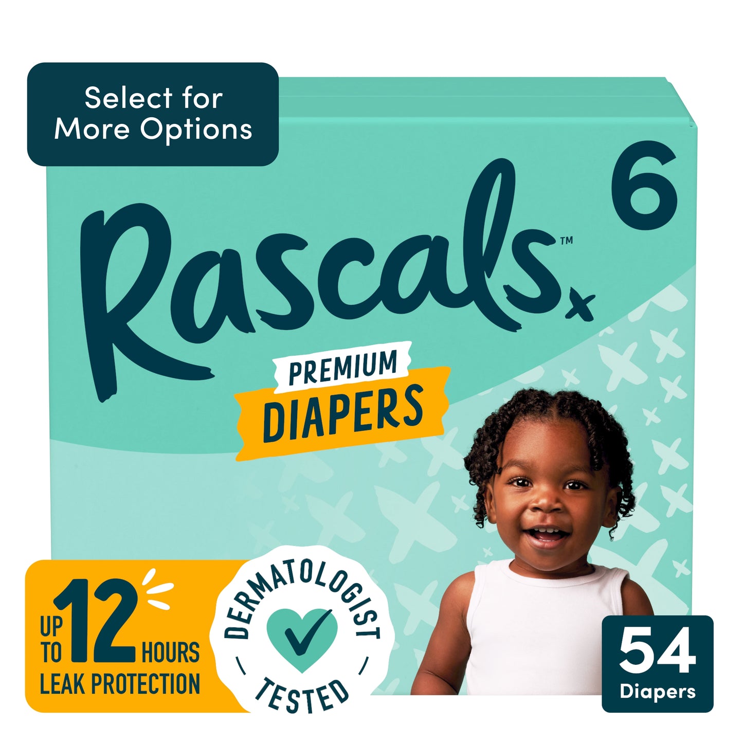Premium Absorbent Baby Diapers Size 6, 54 Count