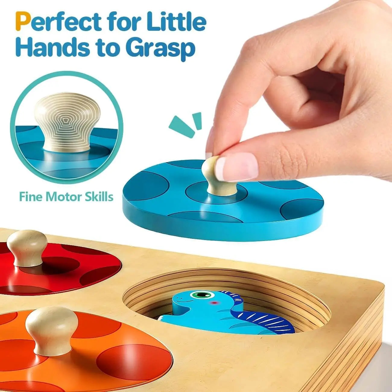 Montessori Wooden Dinosaur Match Egg Puzzles - Educational Toys for Toddlers and Preschoolers, Ideal Birthday Gifts