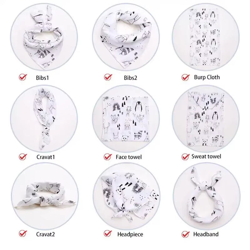 Newborn Organic Cotton Bamboo Baby Blanket Muslin Swaddle Wrap Feeding Burpy Towel Scraf Bibs Muslin Diaper Dropshipping