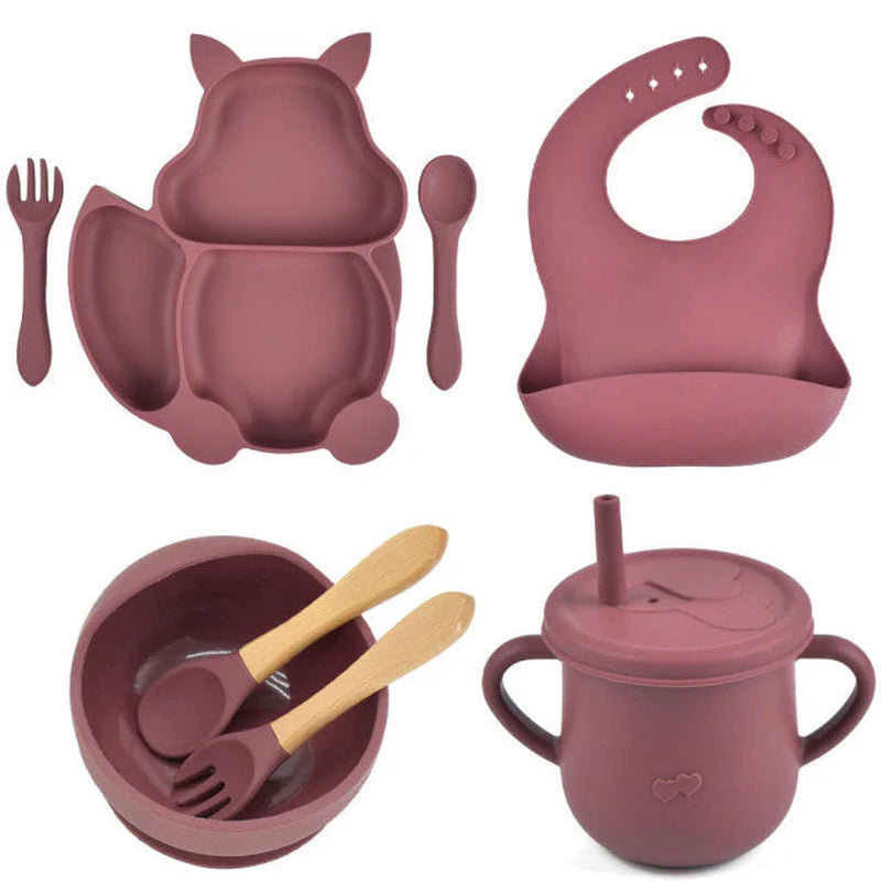 8 Pieces Feeding/Food Silicone Non-Slip Set for Babies