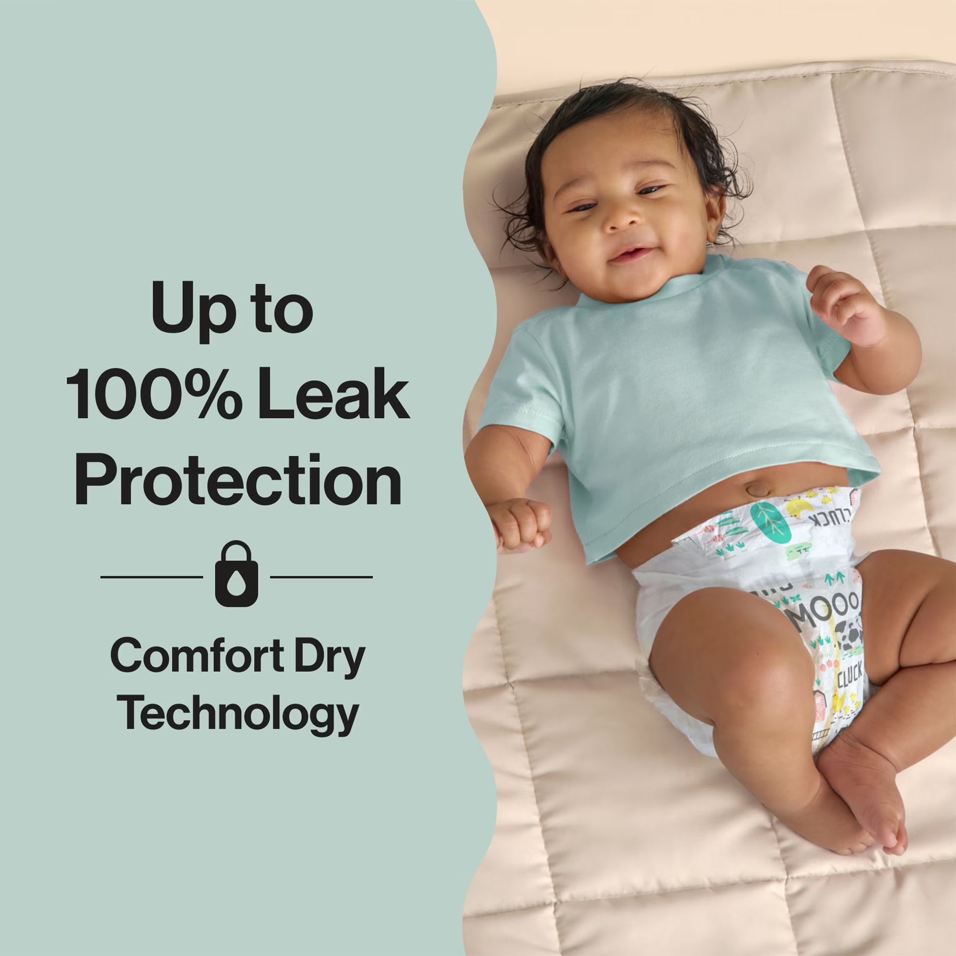 ® Clean Conscious Baby Diapers Size Newborn (<10 Lbs), Hypoallergenic and Plant Based, 48 Count