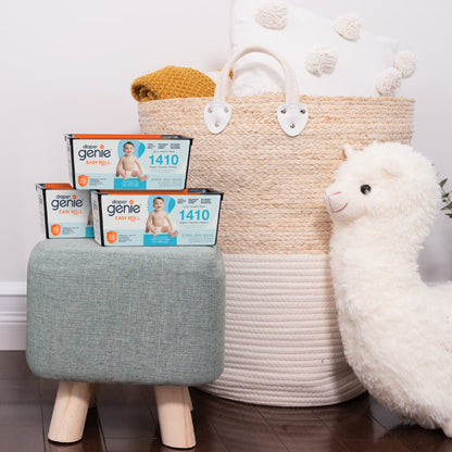 Diaper Pail Easy Roll Refill with 30 Bags, Holds up to 1410 Newborn Diapers