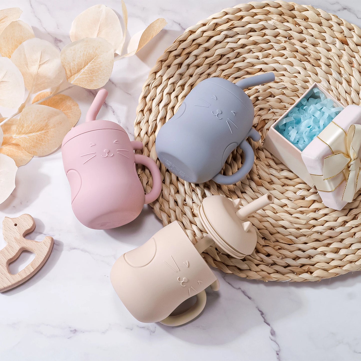 1Pcs Baby Silicone Straw Cup Portable Storage Snack Container Feeding Cup Kids Leakproof Learning Drink Cup
