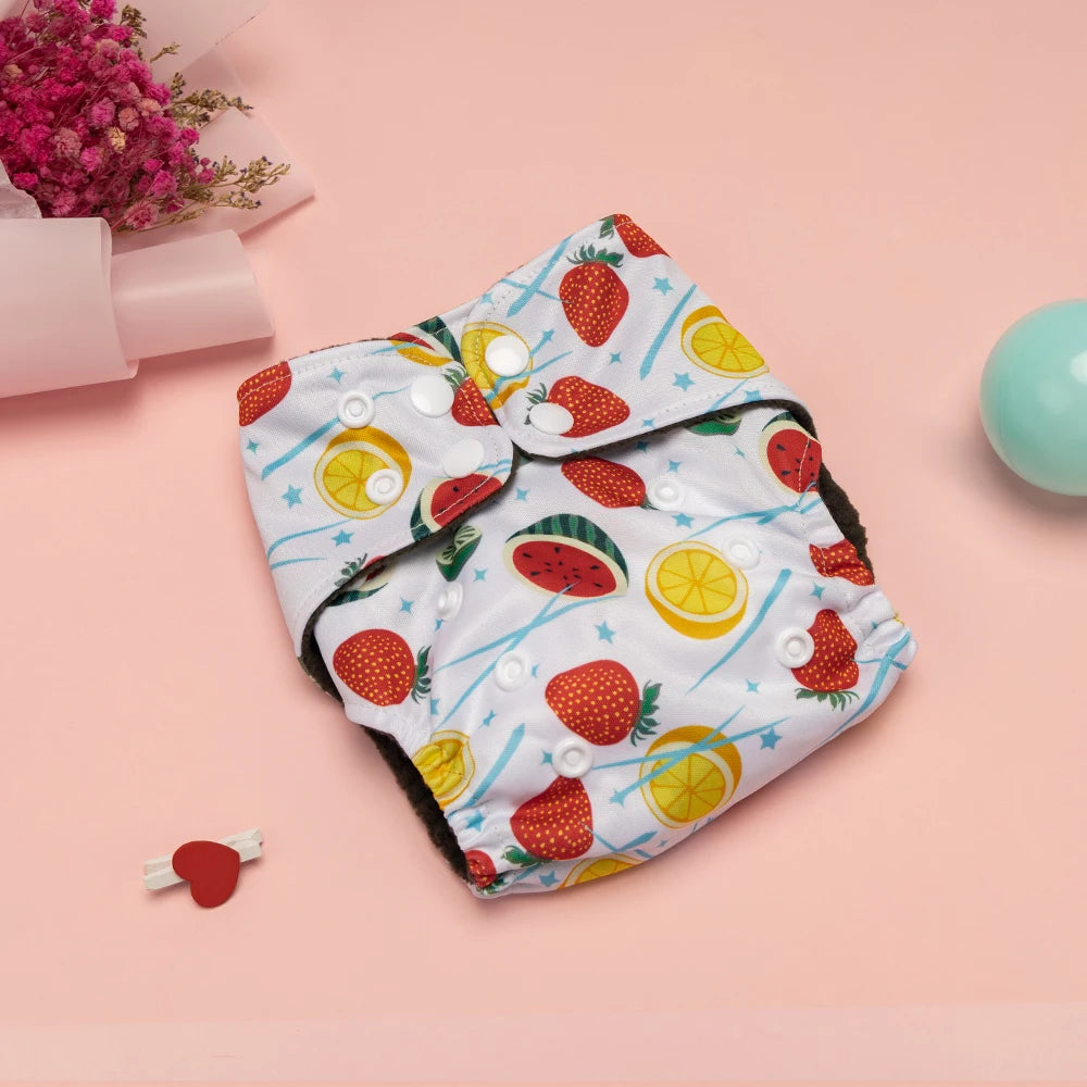Newborn Diapers Washable Reusable Waterproof Diaper for Newborns 0-3 Months Bamboo Charcoal Double Inner Gusset Baby Item