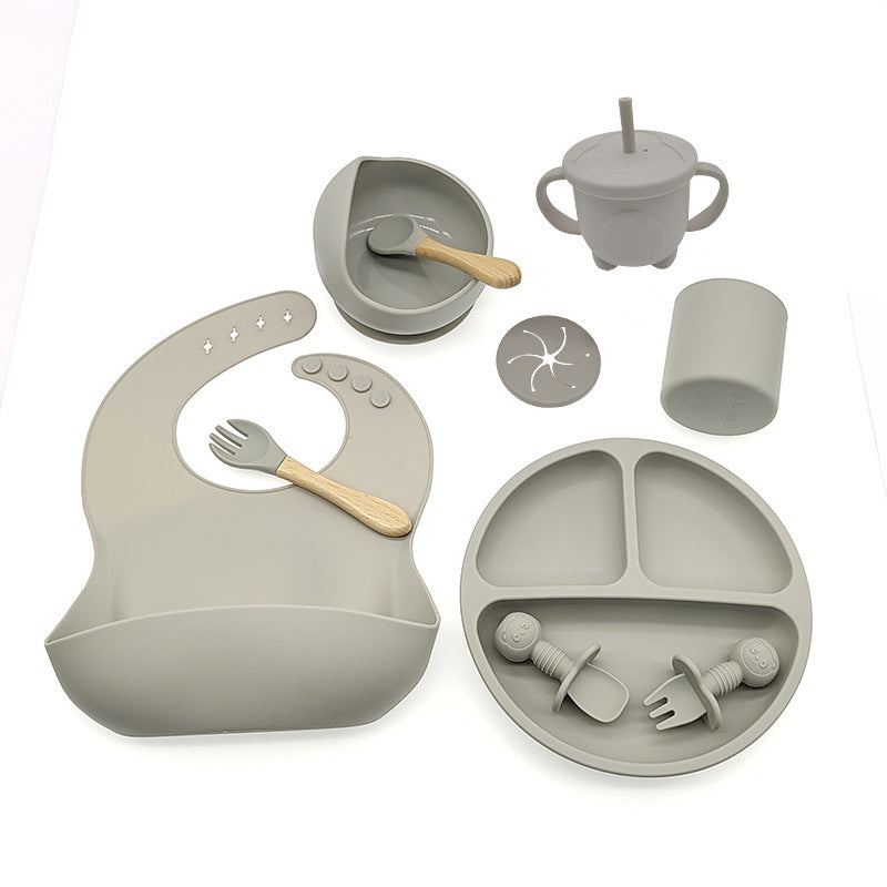 Children'S Feeding Silicone Dinner Plate Set
