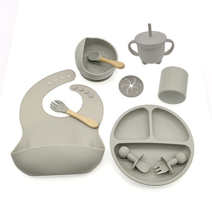 Children'S Feeding Silicone Dinner Plate Set