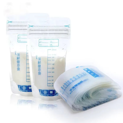 30Pcs 250Ml Milk Freezer Bags Mother Milk Baby Food Storage Breast Milk Storage Bag BPA Free Baby Safe Feeding Bags