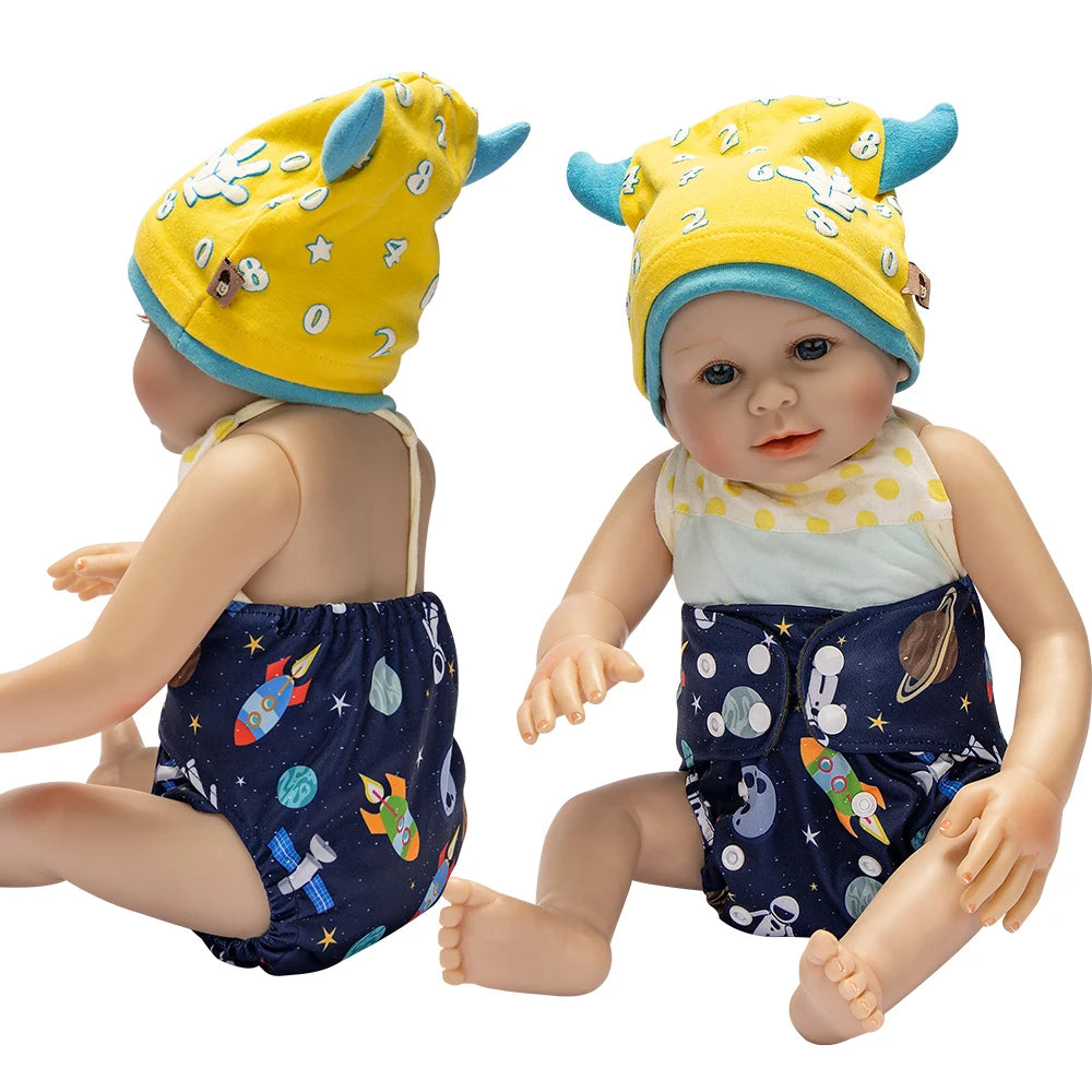 Newborn Diapers Washable Reusable Waterproof Diaper for Newborns 0-3 Months Bamboo Charcoal Double Inner Gusset Baby Item