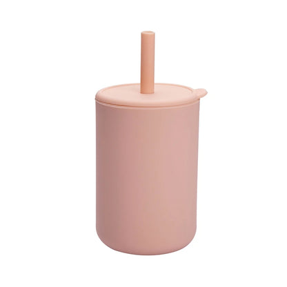 200ML Baby Feeding Drinkware Straw Cup Baby Learning Feeding Bottles Anti-Hot Leakproof Silicone Tableware Toddler Water Bottle