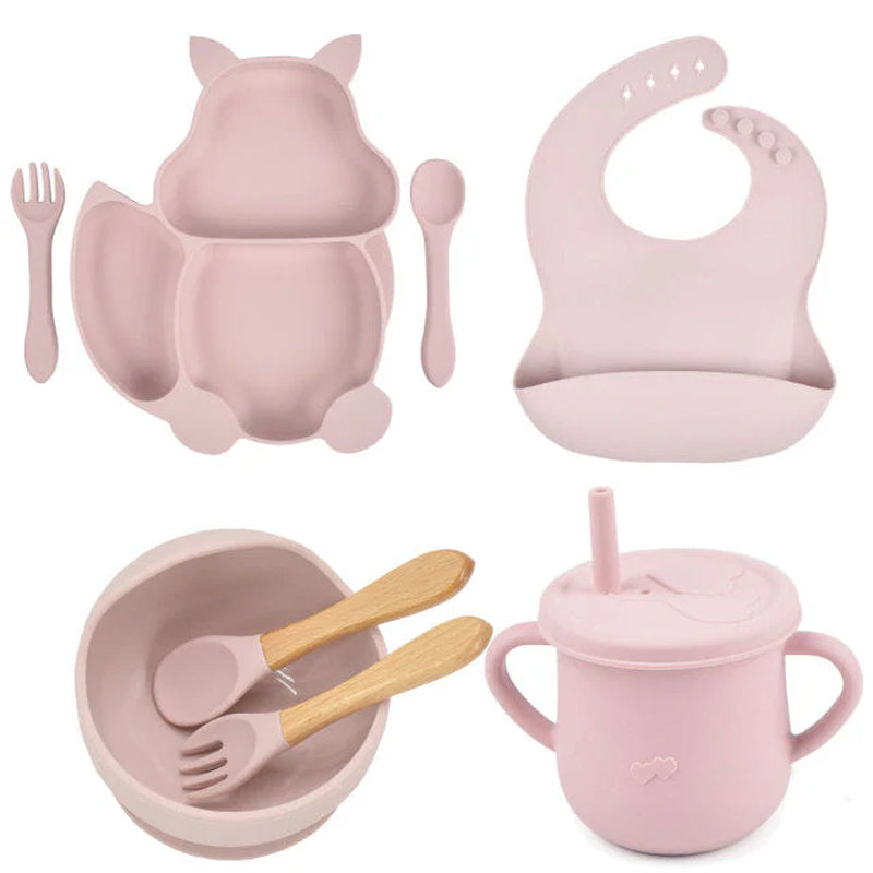 8 Pieces Feeding/Food Silicone Non-Slip Set for Babies