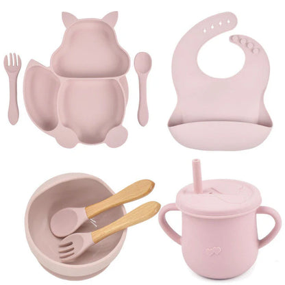 8 Pieces Feeding/Food Silicone Non-Slip Set for Babies