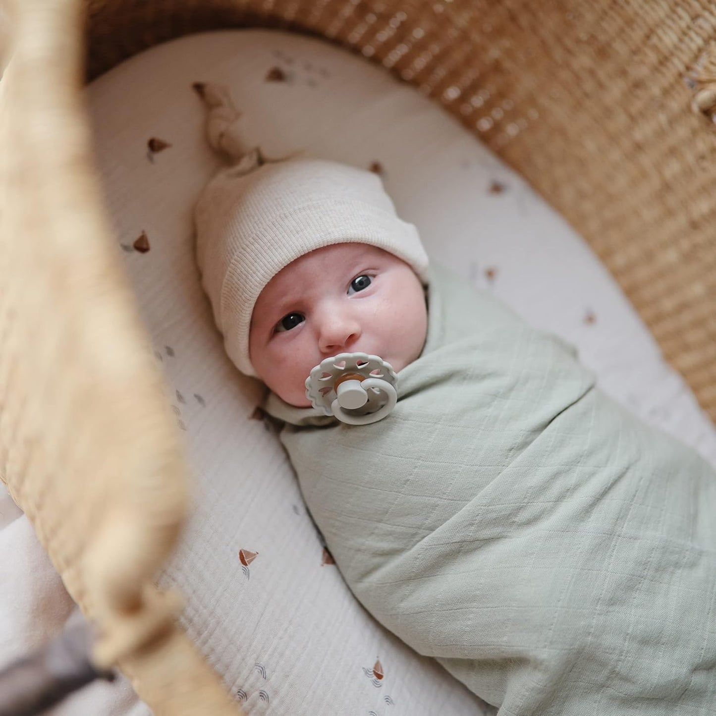 Muslin Baby Swaddle Blanket | 100% Organic Cotton (Sage)