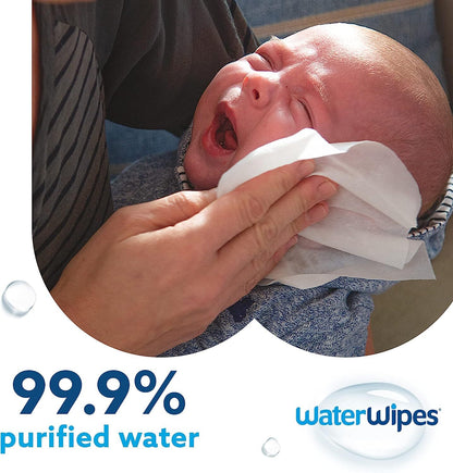 Waterwipes Plastic-Free Original Baby Wipes, 99.9% Water Based Wipes, Unscented