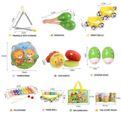 Baby Music Toys Child Educational Wooden Musical Instruments for Kids Birthday Toddler Toy