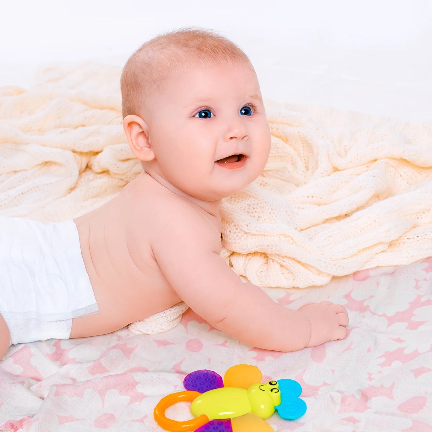Muslin Swaddle Blankets 6-Pack Organic Cotton Blankets for Newborn Infant Girls Boys, 28 X 28", Rosebud